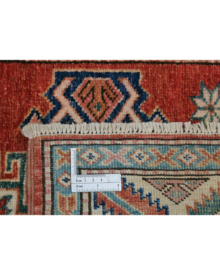 Kazak 2' 7" X 5' 10" Hand Knotted Wool Rug 2' 7" X 5' 10" (79 X 178) / Red / Wool