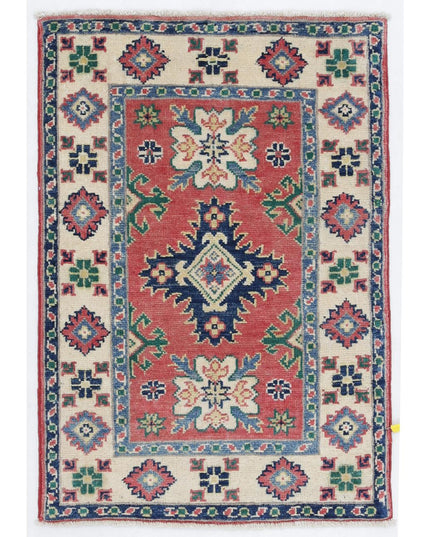Kazak 2' 0" X 2' 10" Hand Knotted Wool Rug 2' 0" X 2' 10" (61 X 86) / Red / Wool