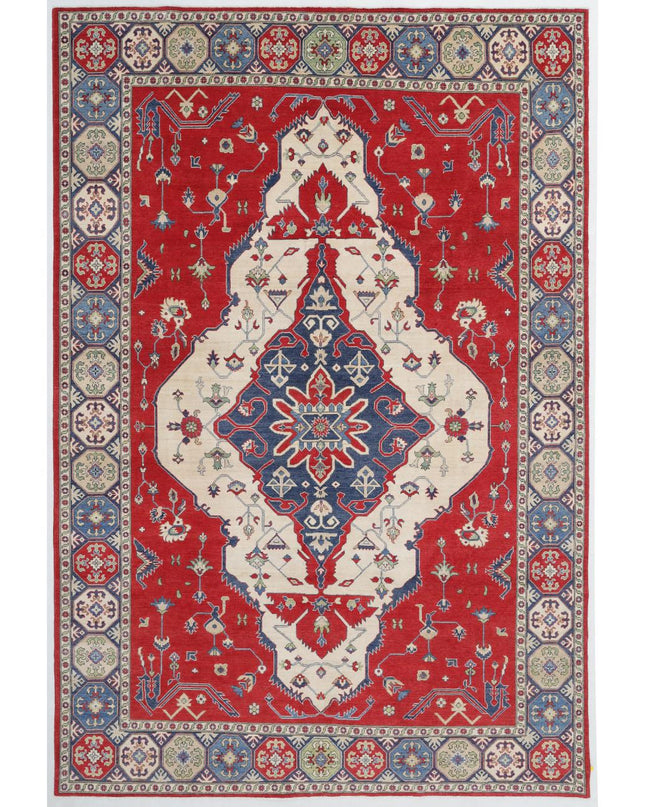 Kazak 9' 9" X 14' 5" Hand Knotted Wool Rug 9' 9" X 14' 5" (297 X 440) / Red / Wool