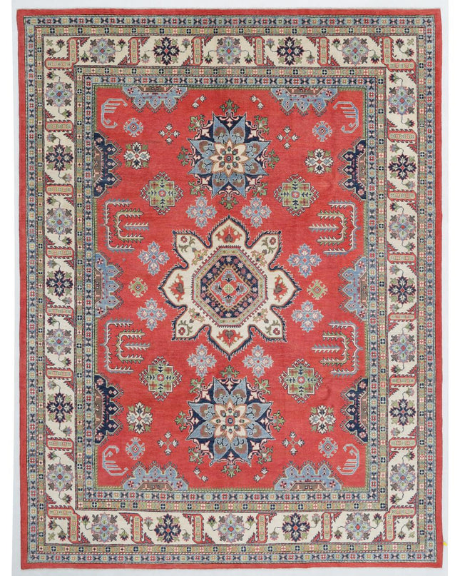 Kazak 8' 10" X 11' 9" Hand Knotted Wool Rug 8' 10" X 11' 9" (269 X 358) / Red / Wool