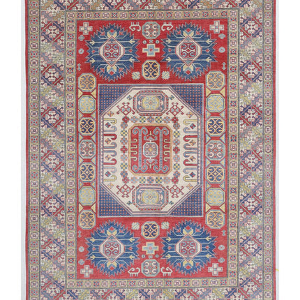 Kazak 8' 4" X 11' 9" Hand Knotted Wool Rug 8' 4" X 11' 9" (254 X 358) / Red / Wool