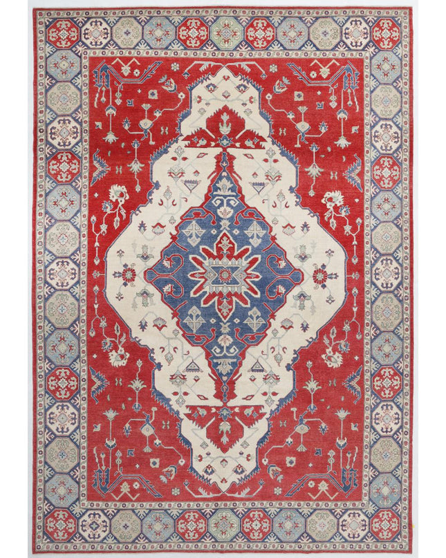 Kazak 9' 10" X 14' 8" Hand Knotted Wool Rug 9' 10" X 14' 8" (300 X 447) / Red / Wool