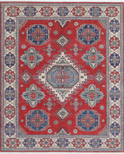 Kazak 8' 0" X 9' 8" Hand Knotted Wool Rug 8' 0" X 9' 8" (244 X 295) / Red / Wool