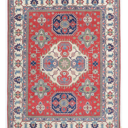 Kazak 8' 0" X 10' 7" Hand Knotted Wool Rug 8' 0" X 10' 7" (244 X 322) / Red / Wool