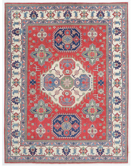 Kazak 8' 0" X 10' 7" Hand Knotted Wool Rug 8' 0" X 10' 7" (244 X 322) / Red / Wool