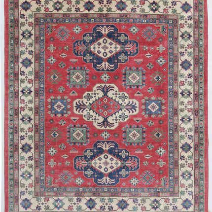 Kazak 8' 0" X 9' 8" Hand Knotted Wool Rug 8' 0" X 9' 8" (244 X 295) / Red / Wool
