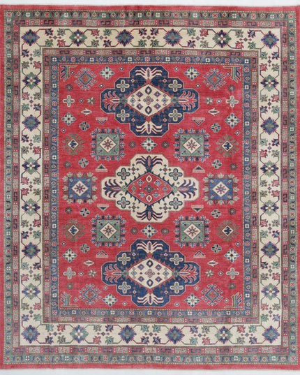 Kazak 8' 0" X 9' 8" Hand Knotted Wool Rug 8' 0" X 9' 8" (244 X 295) / Red / Wool