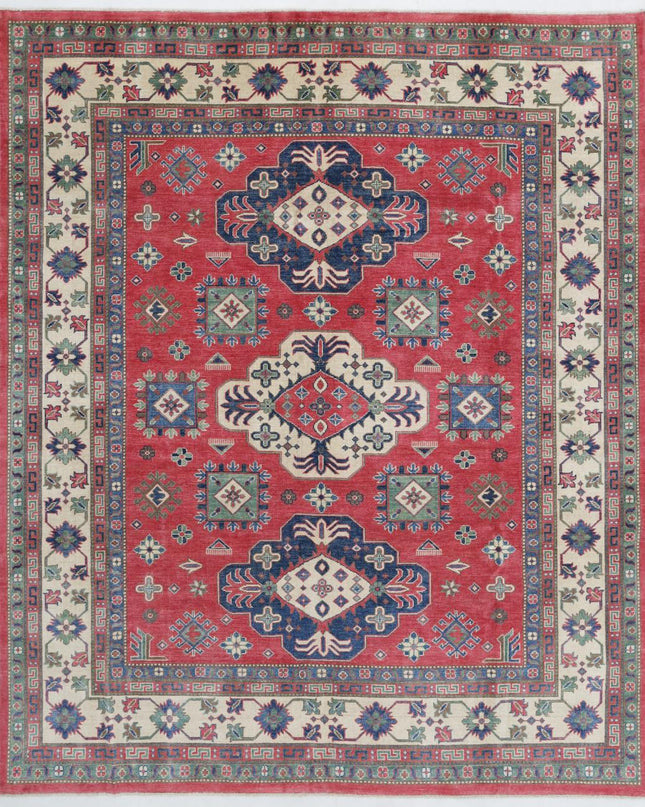 Kazak 8' 0" X 9' 8" Hand Knotted Wool Rug 8' 0" X 9' 8" (244 X 295) / Red / Wool