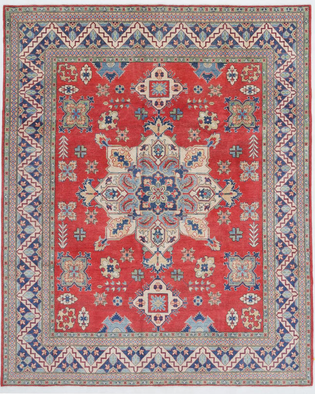Kazak 8' 0" X 9' 10" Hand Knotted Wool Rug 8' 0" X 9' 10" (244 X 300) / Red / Wool