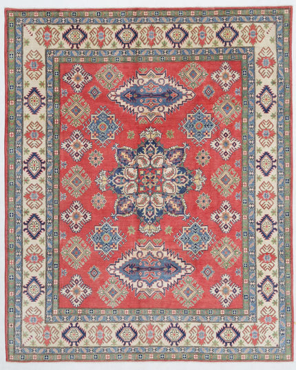 Kazak 7' 11" X 9' 10" Hand Knotted Wool Rug 7' 11" X 9' 10" (241 X 300) / Red / Wool