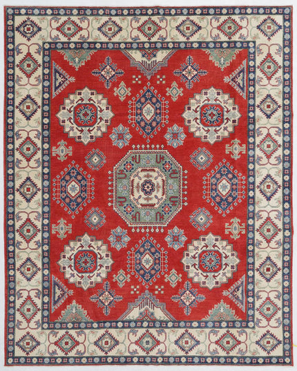 Kazak 8' 1" X 10' 2" Hand Knotted Wool Rug 8' 1" X 10' 2" (246 X 310) / Red / Wool