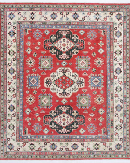 Kazak 8' 2" X 9' 7" Hand Knotted Wool Rug 8' 2" X 9' 7" (249 X 292) / Red / Wool