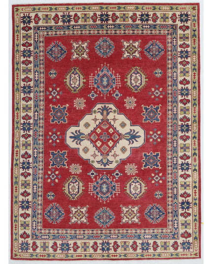 Kazak 6' 2" X 8' 4" Hand Knotted Wool Rug 6' 2" X 8' 4" (188 X 254) / Red / Wool