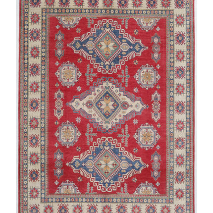 Kazak 9' 10" X 13' 10" Hand Knotted Wool Rug 9' 10" X 13' 10" (300 X 422) / Red / Wool