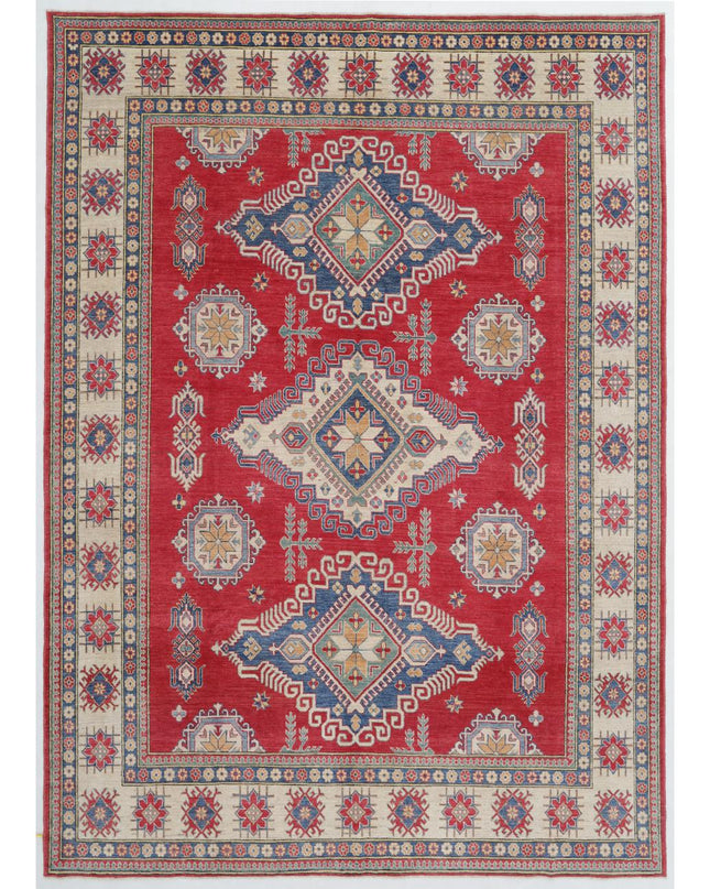 Kazak 9' 10" X 13' 10" Hand Knotted Wool Rug 9' 10" X 13' 10" (300 X 422) / Red / Wool