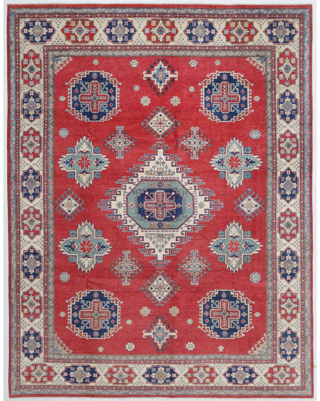 Kazak 8' 10" X 11' 5" Hand Knotted Wool Rug 8' 10" X 11' 5" (269 X 348) / Red / Wool