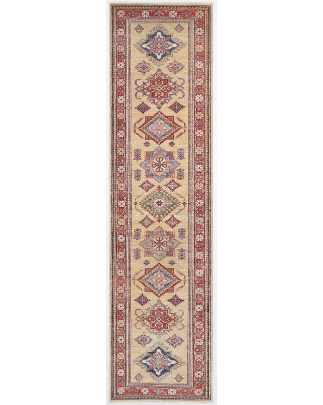 Kazak 2' 7" X 9' 10" Hand Knotted Wool Rug 2' 7" X 9' 10" (79 X 300) / Ivory / Wool