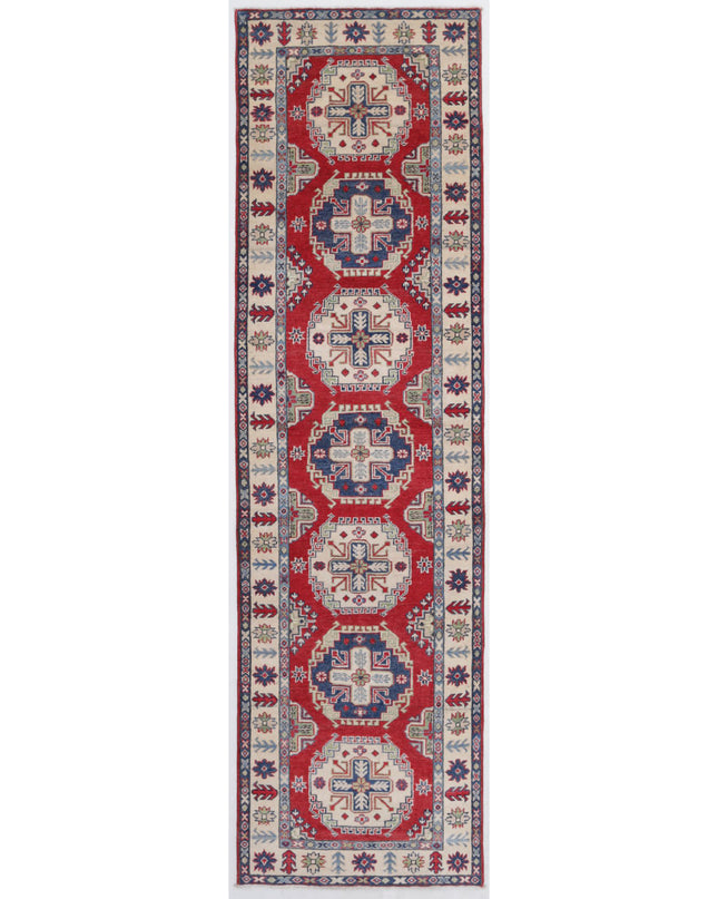 Kazak 2' 7" X 9' 8" Hand Knotted Wool Rug 2' 7" X 9' 8" (79 X 295) / Red / Wool