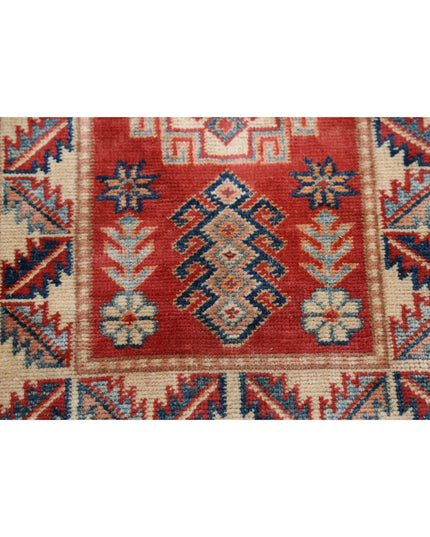 Kazak 1' 10" X 2' 9" Hand Knotted Wool Rug 1' 10" X 2' 9" (56 X 84) / Red / Wool