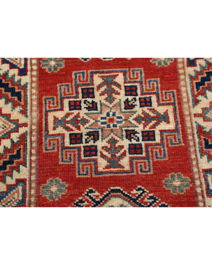 Kazak 2' 0" X 3' 1" Hand Knotted Wool Rug 2' 0" X 3' 1" (61 X 94) / Red / Wool