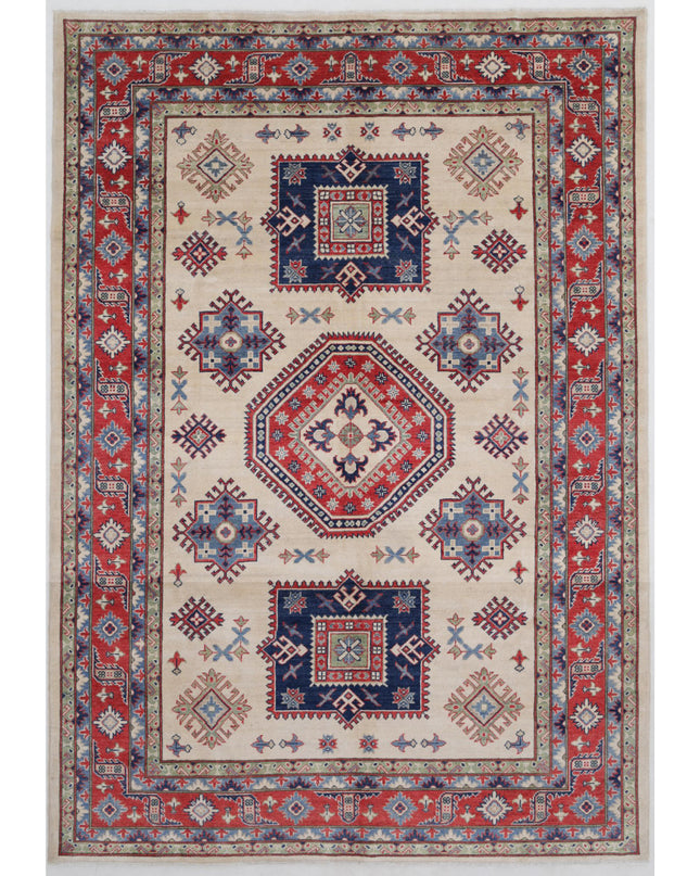 Kazak 6' 9" X 9' 8" Hand Knotted Wool Rug 6' 9" X 9' 8" (206 X 295) / Ivory / Wool