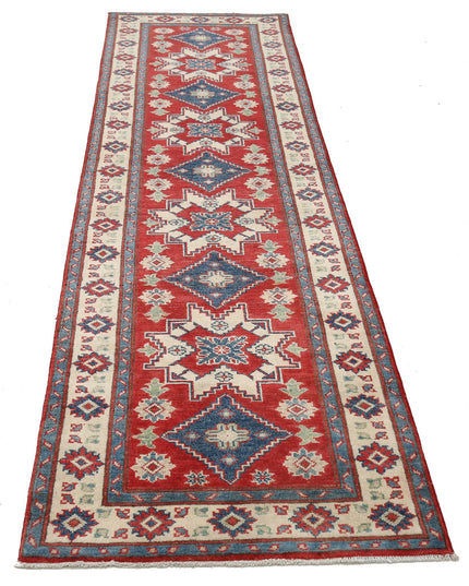 Kazak 2' 7" X 9' 7" Hand Knotted Wool Rug 2' 7" X 9' 7" (79 X 292) / Red / Wool
