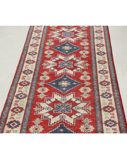 Kazak 2' 7" X 9' 7" Hand Knotted Wool Rug 2' 7" X 9' 7" (79 X 292) / Red / Wool