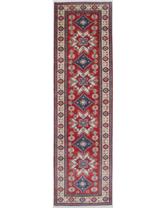 Kazak 2' 7" X 9' 7" Hand Knotted Wool Rug 2' 7" X 9' 7" (79 X 292) / Red / Wool