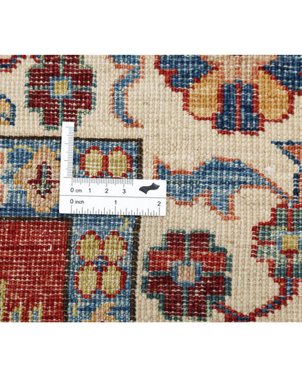 Kazak 4' 0" X 6' 2" Hand Knotted Wool Rug 4' 0" X 6' 2" (122 X 188) / Red / Wool