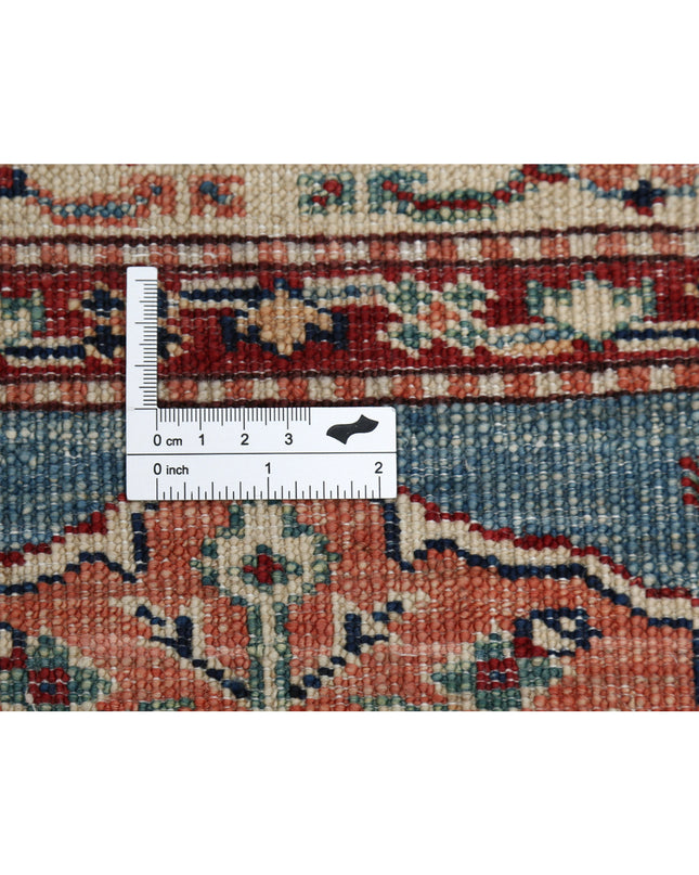 Kazak 3' 11" X 5' 5" Hand Knotted Wool Rug 3' 11" X 5' 5" (119 X 165) / Blue / Wool
