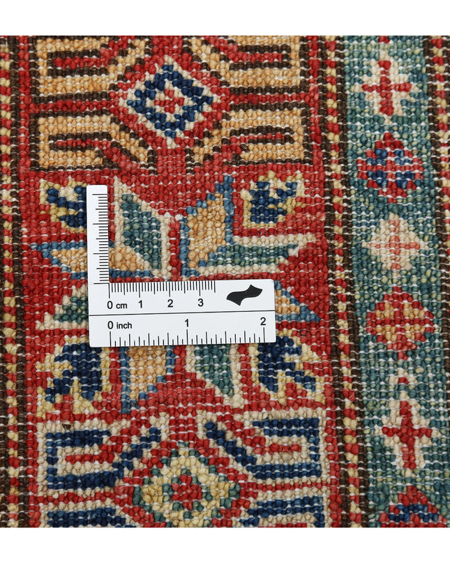 Kazak 3' 11" X 5' 9" Hand Knotted Wool Rug 3' 11" X 5' 9" (119 X 175) / Blue / Wool