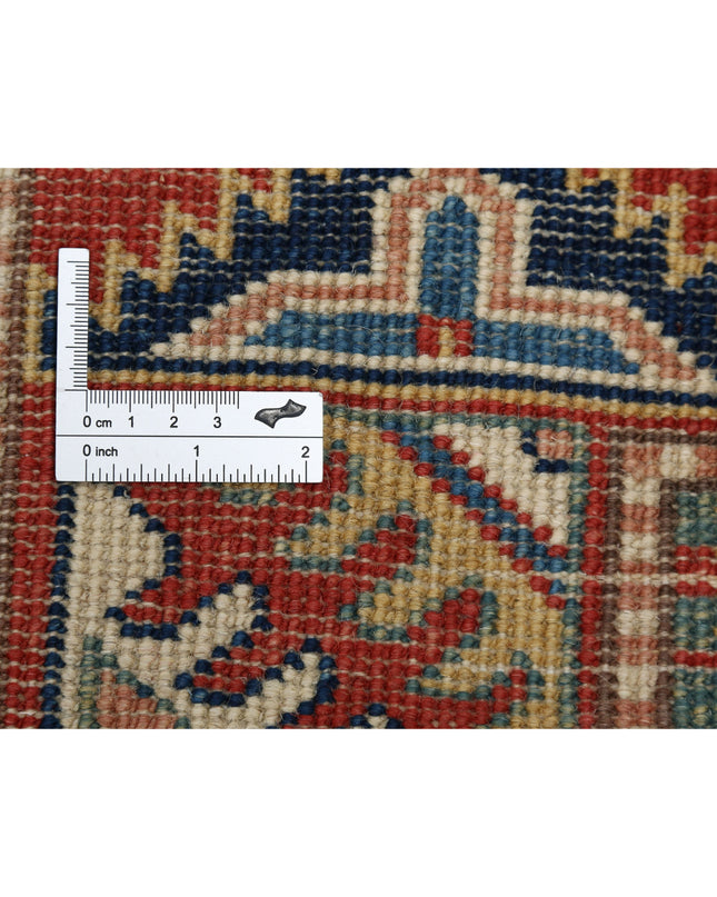 Kazak 4' 9" X 6' 8" Hand Knotted Wool Rug 4' 9" X 6' 8" (145 X 203) / Ivory / Wool