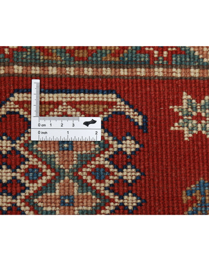Kazak 4' 11" X 6' 3" Hand Knotted Wool Rug 4' 11" X 6' 3" (150 X 191) / Red / Wool