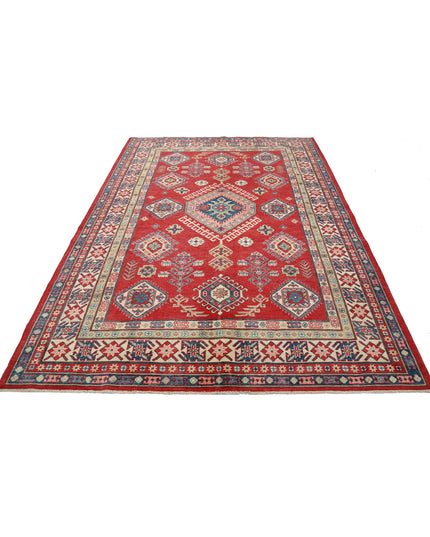 Kazak 6' 6" X 9' 4" Hand Knotted Wool Rug 6' 6" X 9' 4" (198 X 284) / Red / Wool