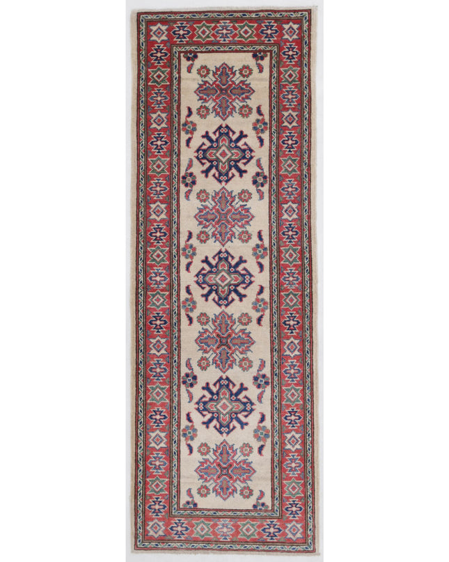 Kazak 2' 0" X 6' 2" Hand Knotted Wool Rug 2' 0" X 6' 2" (61 X 188) / Ivory / Wool