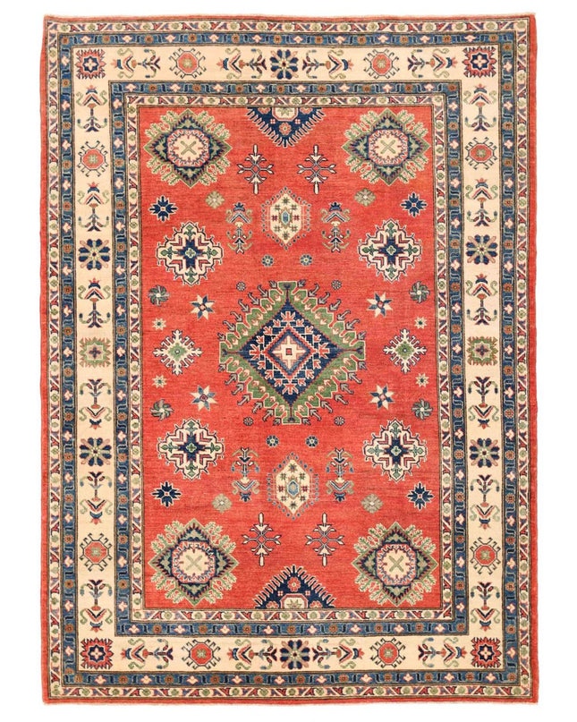 Kazak 6' 0" X 8' 7" Hand Knotted Wool Rug 6' 0" X 8' 7" (183 X 262) / Red / Wool