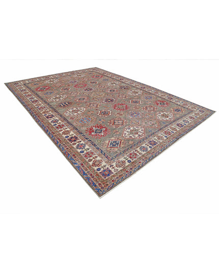Kazak 9' 10" X 13' 5" Hand Knotted Wool Rug 9' 10" X 13' 5" (300 X 409) / Grey / Wool
