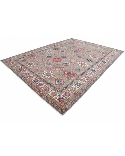 Kazak 9' 10" X 13' 5" Hand Knotted Wool Rug 9' 10" X 13' 5" (300 X 409) / Grey / Wool
