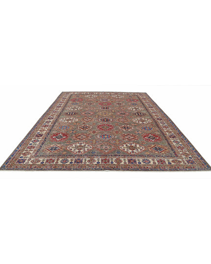 Kazak 9' 10" X 13' 5" Hand Knotted Wool Rug 9' 10" X 13' 5" (300 X 409) / Grey / Wool