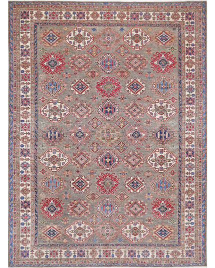 Kazak 9' 10" X 13' 5" Hand Knotted Wool Rug 9' 10" X 13' 5" (300 X 409) / Grey / Wool