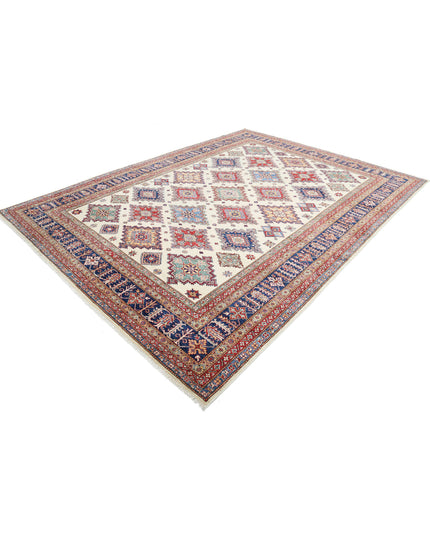 Kazak 8' 9" X 11' 11" Hand Knotted Wool Rug 8' 9" X 11' 11" (267 X 363) / Ivory / Wool