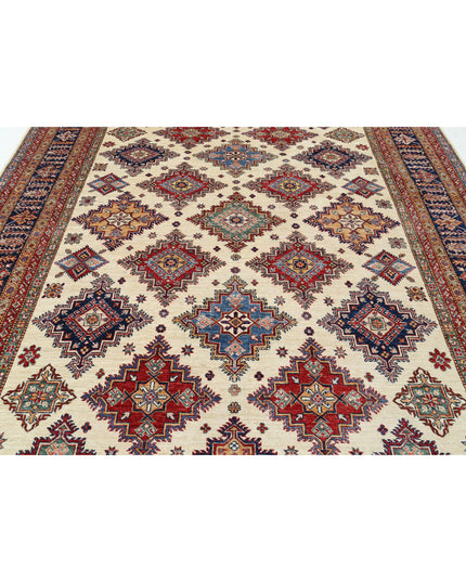 Kazak 8' 9" X 11' 11" Hand Knotted Wool Rug 8' 9" X 11' 11" (267 X 363) / Ivory / Wool