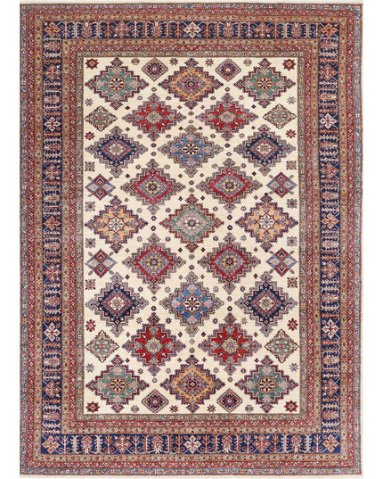 Kazak 8' 9" X 11' 11" Hand Knotted Wool Rug 8' 9" X 11' 11" (267 X 363) / Ivory / Wool