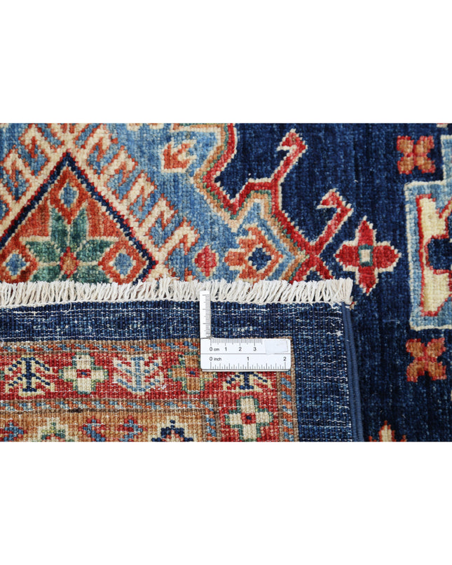 Kazak 9' 9" X 13' 9" Hand Knotted Wool Rug 9' 9" X 13' 9" (297 X 419) / Blue / Wool