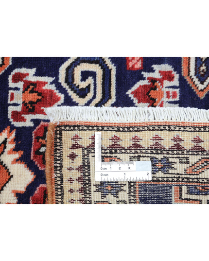 Kazak 2' 5" X 3' 7" Hand Knotted Wool Rug 2' 5" X 3' 7" (74 X 109) / Blue / Wool