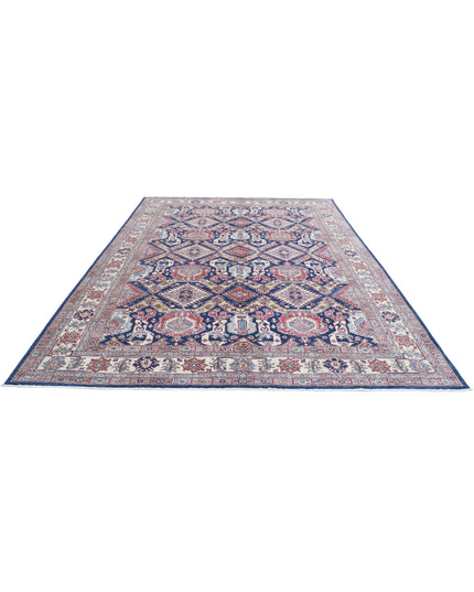 Kazak 8' 1" X 11' 5" Hand Knotted Wool Rug 8' 1" X 11' 5" (246 X 348) / Blue / Wool