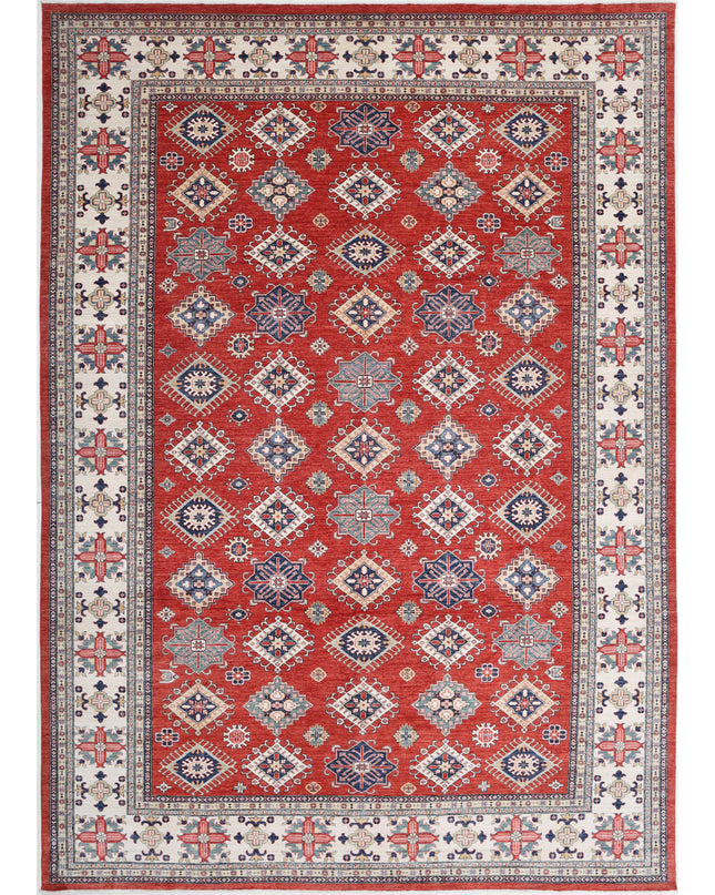 Kazak 11' 7" X 16' 4" Hand Knotted Wool Rug 11' 7" X 16' 4" (353 X 498) / Red / Wool