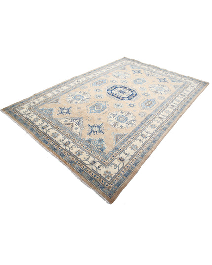 Kazak 6' 6" X 9' 9" Hand Knotted Wool Rug 6' 6" X 9' 9" (198 X 297) / Taupe / Wool