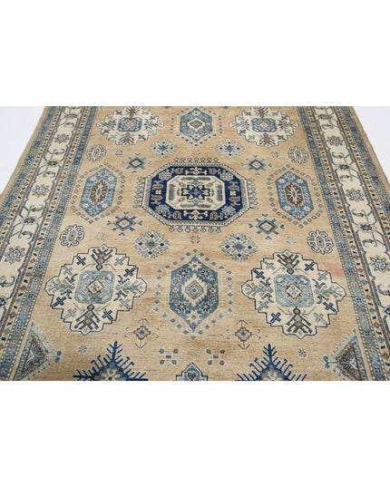 Kazak 6' 6" X 9' 9" Hand Knotted Wool Rug 6' 6" X 9' 9" (198 X 297) / Taupe / Wool
