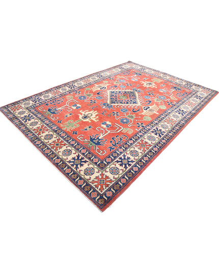 Kazak 6' 9" X 9' 9" Hand Knotted Wool Rug 6' 9" X 9' 9" (206 X 297) / Red / Wool